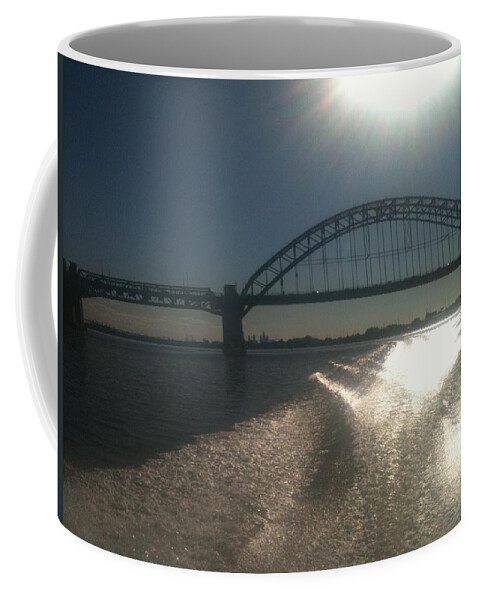 Hot Coffee Mug featuring the photograph Tacony/Palmyra Hot Summer Day 2 by Sheila Mashaw