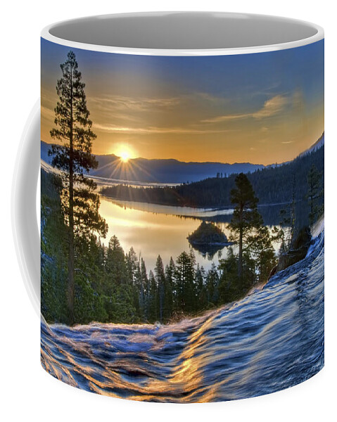 Landscape Coffee Mug featuring the photograph Tahoe Sunrise by Maria Coulson
