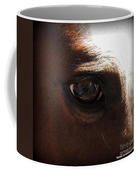 Horse Coffee Mug featuring the photograph Tai Sees by Rabiah Seminole