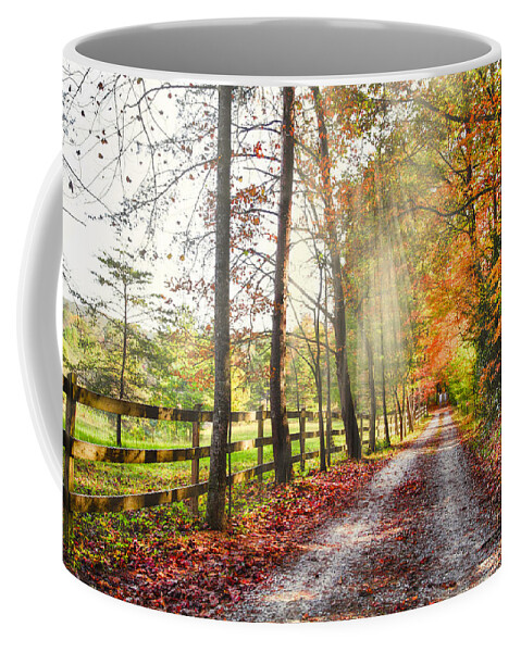 Appalachia Coffee Mug featuring the photograph Take the Back Roads by Debra and Dave Vanderlaan
