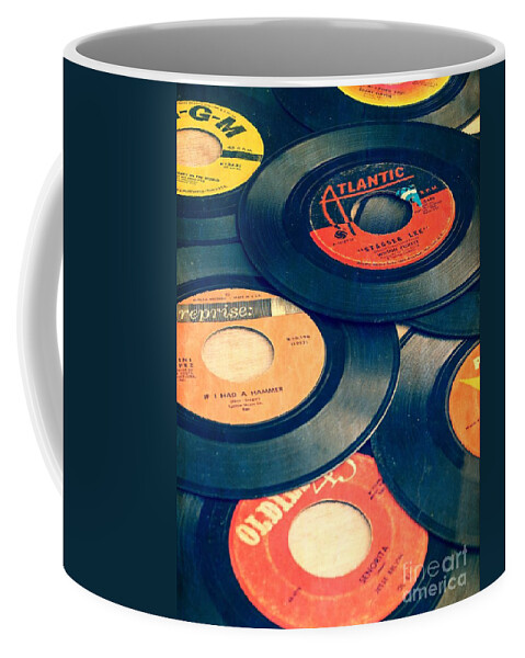 45s Coffee Mug featuring the photograph Take Those Old Records Off The Shelf by Edward Fielding