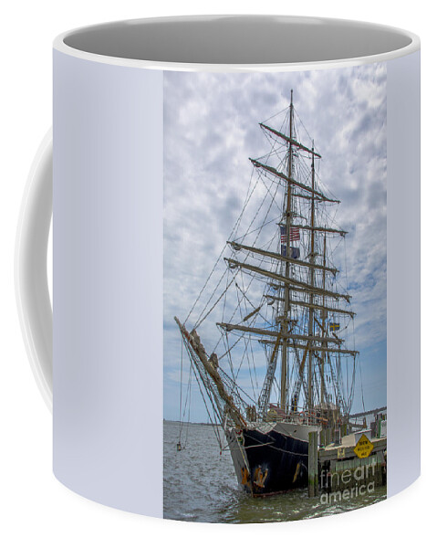 Tall Ship Gunilla From Sweeden Coffee Mug featuring the photograph Tall Ship Gunilla Vertical by Dale Powell