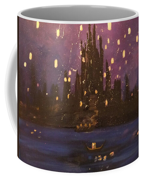 Tangled Coffee Mug featuring the painting Tangled by Lynne McQueen