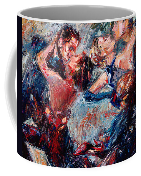 Tango Art Coffee Mug featuring the painting Tango Club 1 by Debra Hurd