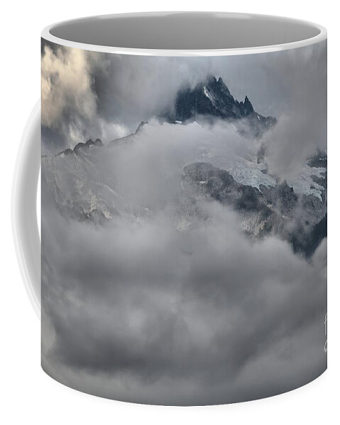Tantalus Coffee Mug featuring the photograph Tantalus Peaks Through The Clouds by Adam Jewell