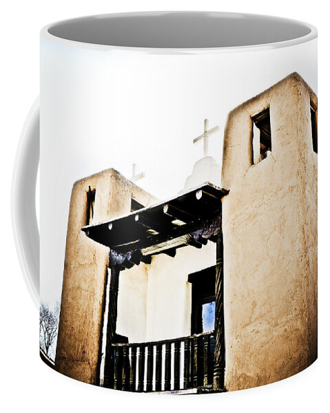 New Mexico Coffee Mug featuring the photograph Taos Pueblo Church 3 by Marilyn Hunt