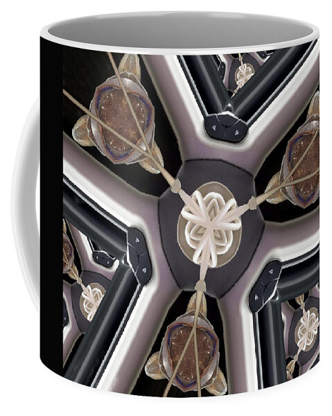 Abstract Coffee Mug featuring the digital art Technology by Ronald Bissett