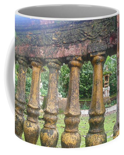  Coffee Mug featuring the photograph Temple Stone Barricade by Nora Boghossian