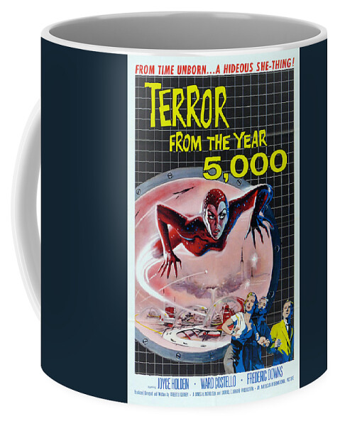 Terror From The Year 5000 Coffee Mug featuring the digital art Terror from the Year 5000 by Georgia Clare