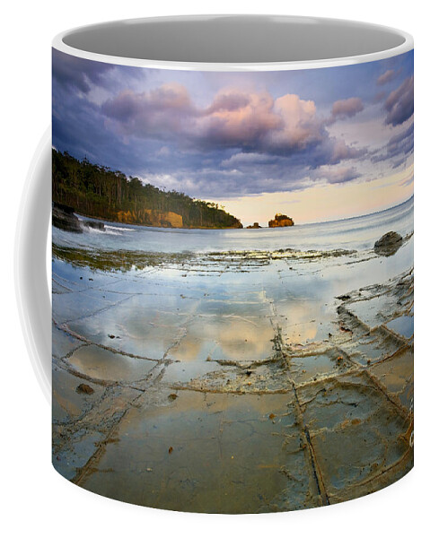 Tesselated Coffee Mug featuring the photograph Tesselated Dusk by Michael Dawson