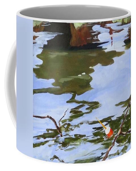 Sports Cushion Coffee Mug featuring the painting Sports Cushion Tp D by Michael Dillon