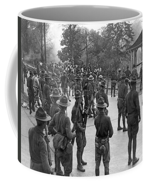 1934 Coffee Mug featuring the photograph Textile Workers Strike by Underwood Archives