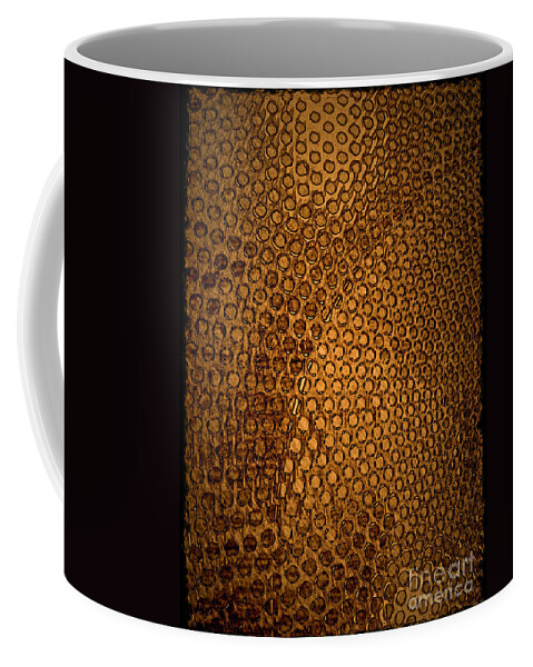 Abstract Coffee Mug featuring the digital art Texture Effect of Gong Brownish by Fei A