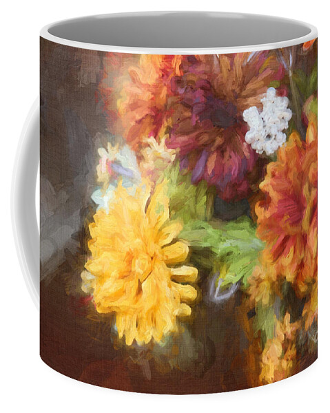 Bouquet Coffee Mug featuring the digital art Thanksgiving Bouquet by Jayne Carney