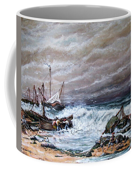 Storm Coffee Mug featuring the painting The Approaching Storm by Mackenzie Moulton