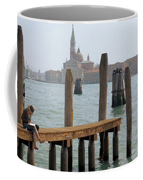 Girl Coffee Mug featuring the digital art The artist by Ron Harpham