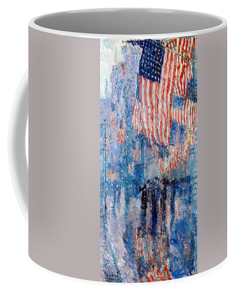 Frederick Childe Hassam Coffee Mug featuring the digital art The Avenue In The Rain by Frederick Childe Hassam