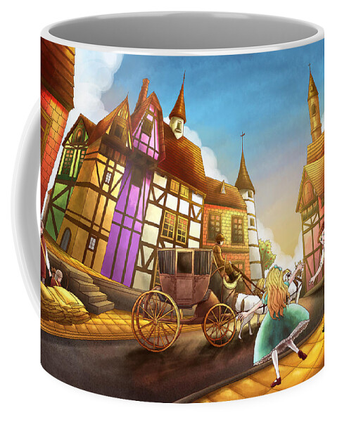 The Wurtherington Diary Coffee Mug featuring the painting The Bavarian Village by Reynold Jay
