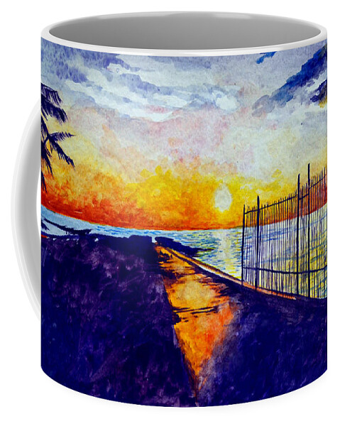 Bay Coffee Mug featuring the painting The Bay by Christopher Shellhammer