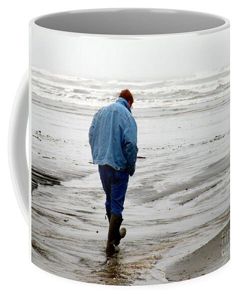 Seashells Coffee Mug featuring the photograph The Beachcomber by Kathy White