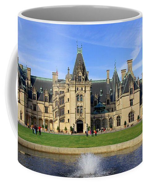 The Biltmore House Coffee Mug featuring the photograph The Biltmore Estate - Asheville North Carolina by Mike McGlothlen