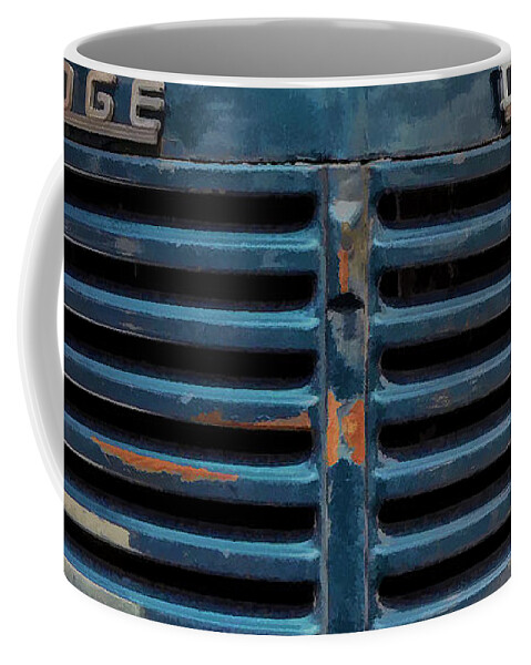 Dodge Pick Up Truck Coffee Mug featuring the photograph The Blue Grille by Ken Smith