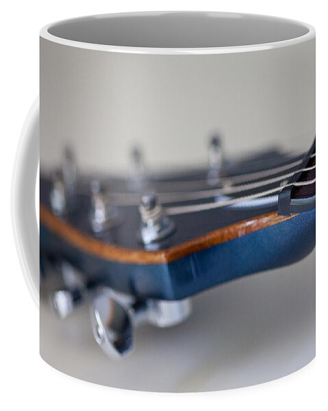 Guitar Coffee Mug featuring the photograph The Blue One by Karol Livote