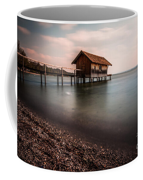 Ammersee Coffee Mug featuring the photograph The boats house by Hannes Cmarits