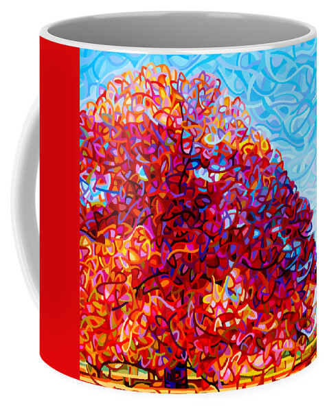 Art Coffee Mug featuring the painting The Buddha Tree by Mandy Budan