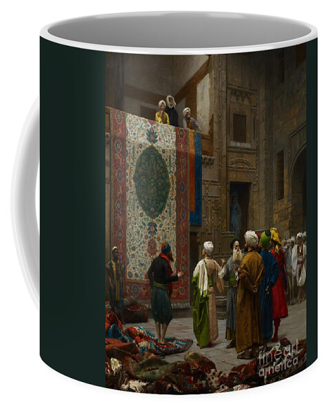 Gerome Coffee Mug featuring the painting The Carpet Merchant by Jean Leon Gerome