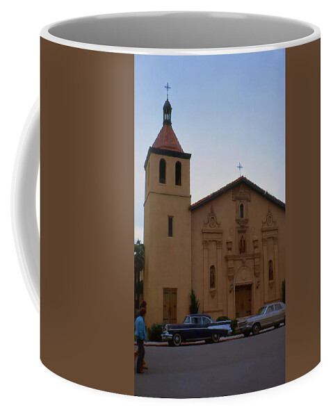 Mid-century Coffee Mug featuring the photograph The Churches by Cathy Anderson