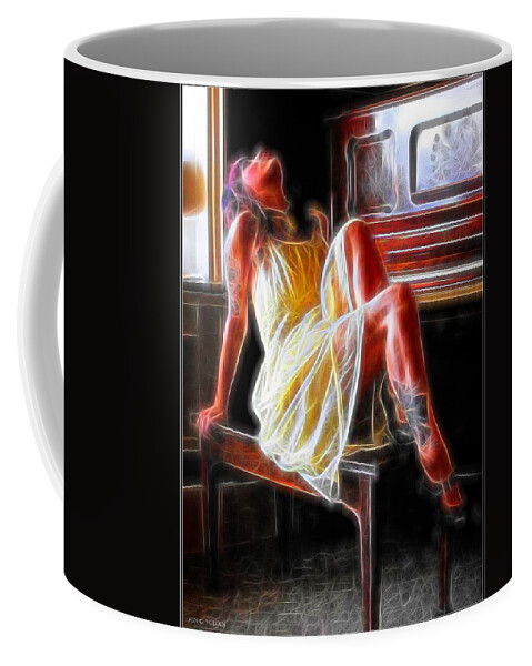 Fantasy Coffee Mug featuring the painting The Color Of Music by Jon Volden