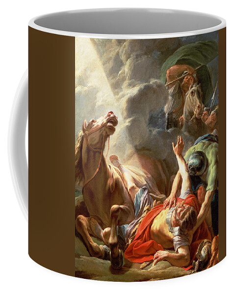 Nicolas Bernard Lepicie Coffee Mug featuring the painting The Conversion of St Paul by Nicolas Bernard Lepicie