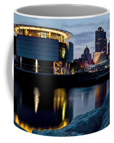 Water Coffee Mug featuring the photograph The Discovery of Miwaukee by Deborah Klubertanz
