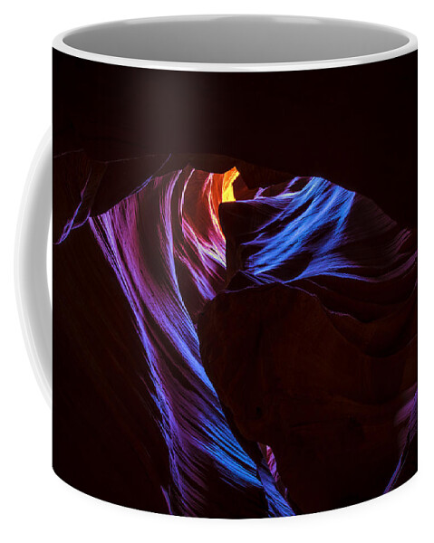 Antelope Canyon Coffee Mug featuring the photograph The Edge of Darkness by Dustin LeFevre