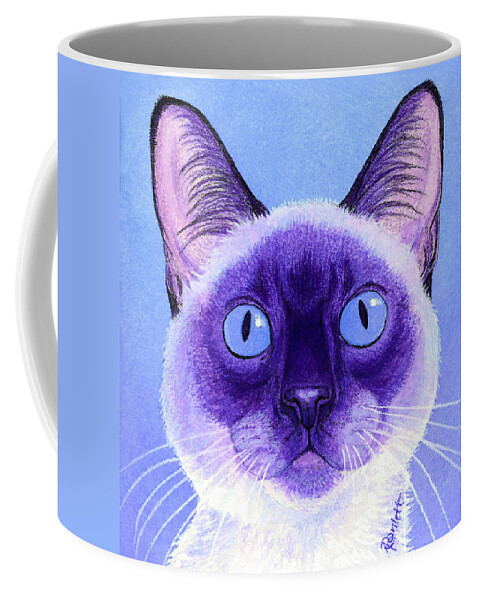 Cat Coffee Mug featuring the painting The Eyes Have It by Ann Ranlett