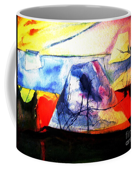 Heart Coffee Mug featuring the painting The Fabric of My Heart by Hazel Holland