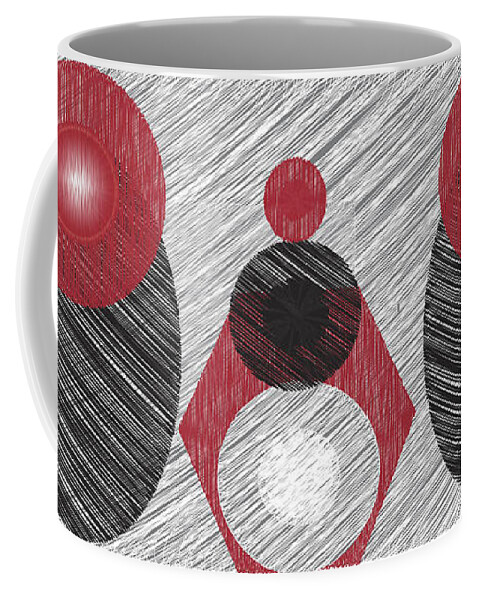 Abstract Coffee Mug featuring the painting The Family by Christina Wedberg