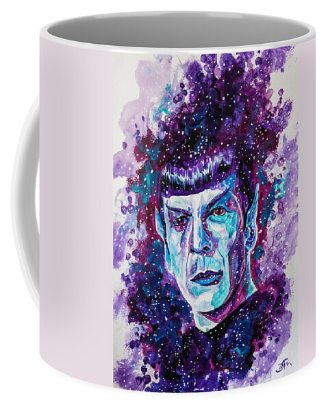 Portrait Coffee Mug featuring the painting The Final Frontier by Joel Tesch