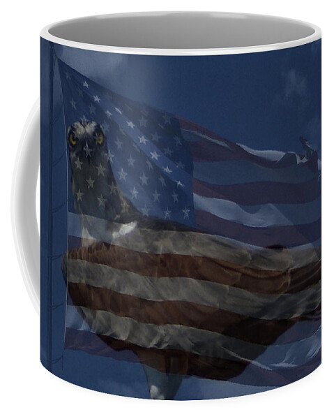 Eagle Coffee Mug featuring the photograph The Flag by Chauncy Holmes