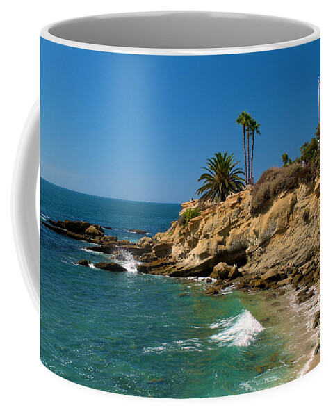 Laguna Beach Coffee Mug featuring the photograph The Flag by Richard J Cassato