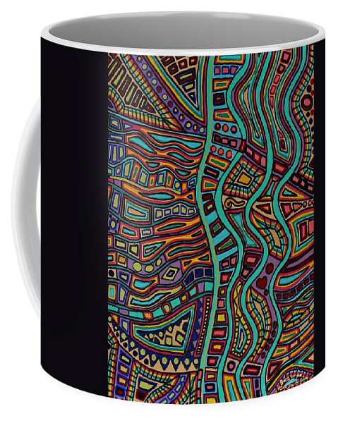 The Flow Coffee Mug featuring the painting The Flow by Barbara St Jean