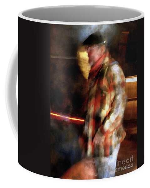 Man Coffee Mug featuring the painting The Foundryman by RC DeWinter