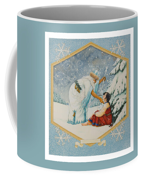 Fairy Tale Coffee Mug featuring the painting The Frost King by Lynn Bywaters