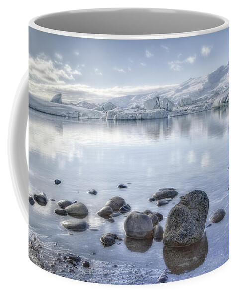 J�kuls�rl�n Coffee Mug featuring the photograph The Frozen World by Evelina Kremsdorf