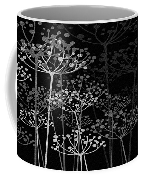 Fred Mefeely Rogers Coffee Mug featuring the mixed media The Garden Of Your Mind BW by Angelina Tamez