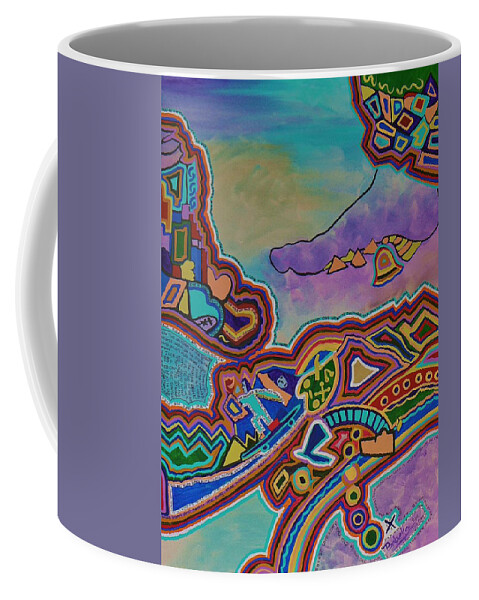 The Genie Is Out Of The Bottle Coffee Mug featuring the painting The Genie is out of the Bottle by Barbara St Jean