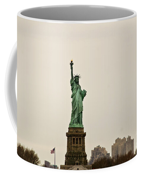 Statue Of Liberty In New York Coffee Mug featuring the photograph The gift by Elena Perelman