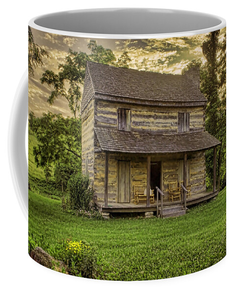 Log Cabin Coffee Mug featuring the photograph The Golden Hour by Heather Applegate