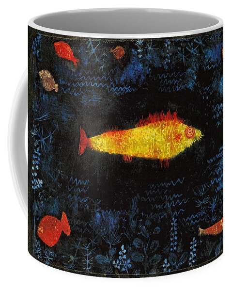 Paul Klee Coffee Mug featuring the painting The Goldfish by Paul Klee